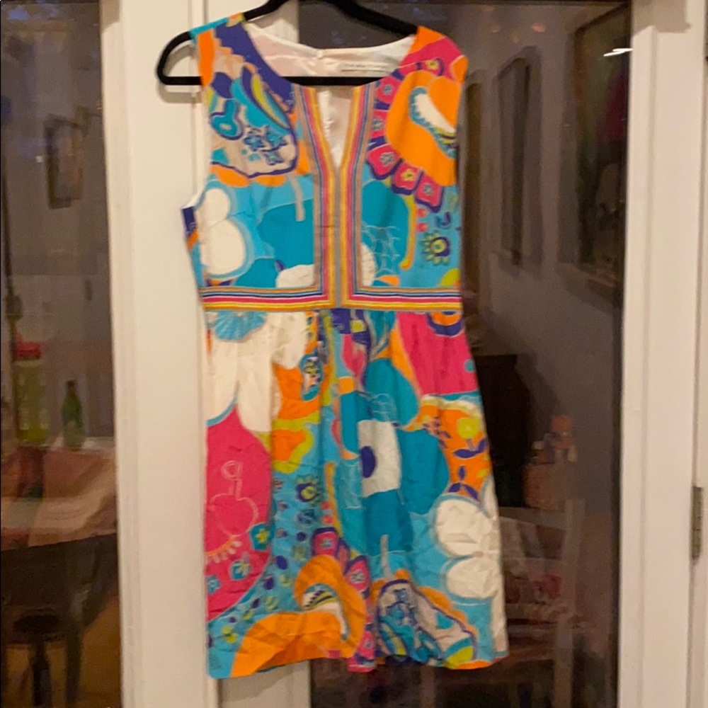 Floral Abstract Silk Dress